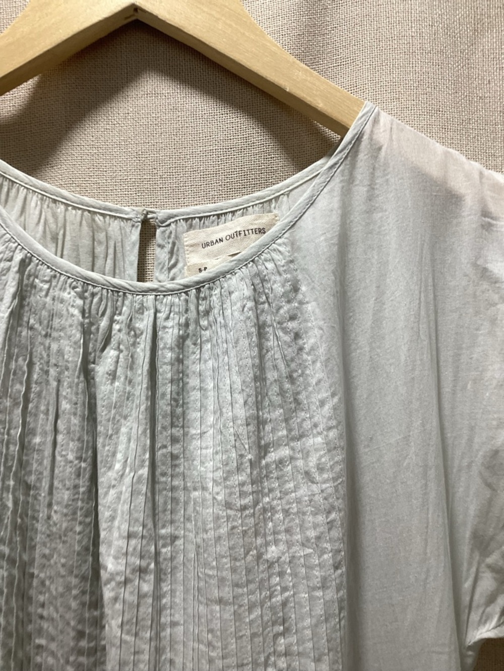 Urban Outfitters Light Blue Tiered Mini Dress | Pintuck Front | Size Small - Picture 3 of 8